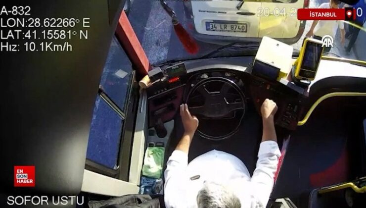 İstanbul’da bir kişi İETT otobüsüne zarar verdi