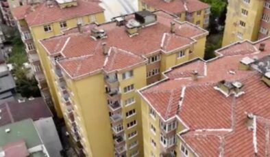 İstanbul’da bir sitenin deprem sonrası görüntüsü korkuttu