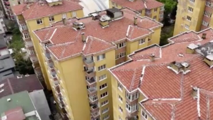 İstanbul’da bir sitenin deprem sonrası görüntüsü korkuttu