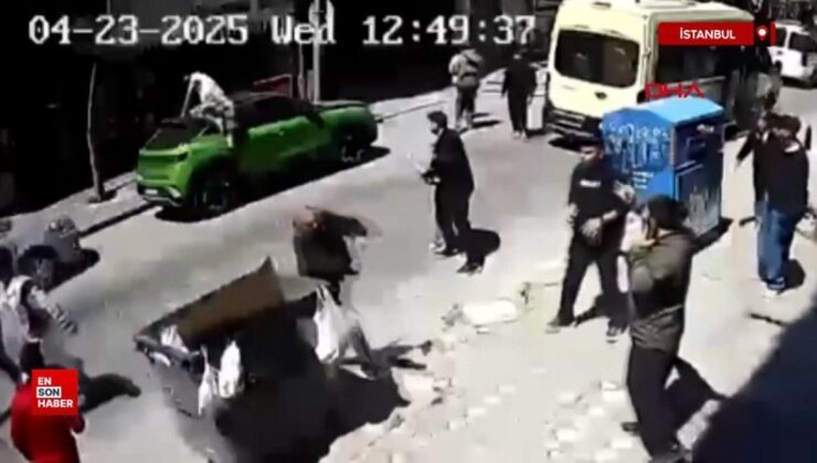 İstanbul’da deprem anında otomobilin üstüne atladı