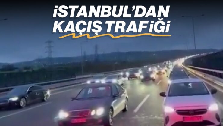 İstanbul’da deprem sonrası Ankara istikametinde trafik yoğunluğu