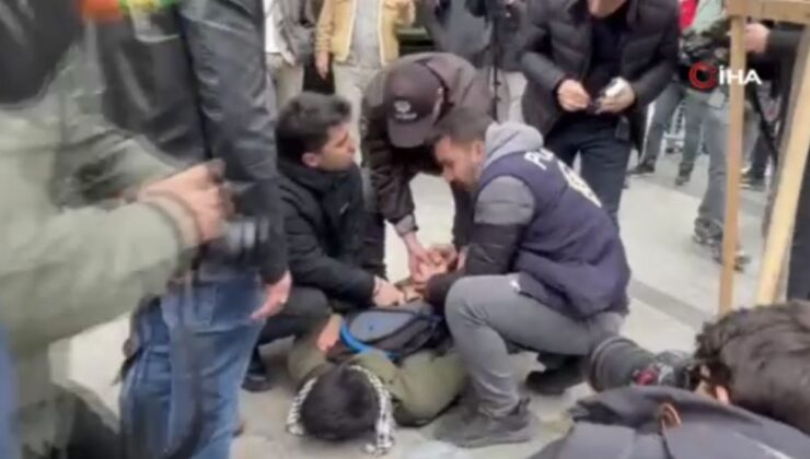 İstanbul’da gözaltına alınan göstericinin çantasından makas çıktı