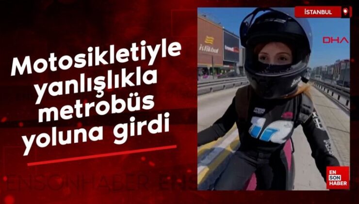 İstanbul’da motosikletiyle ezkaza metrobüs yoluna girdi