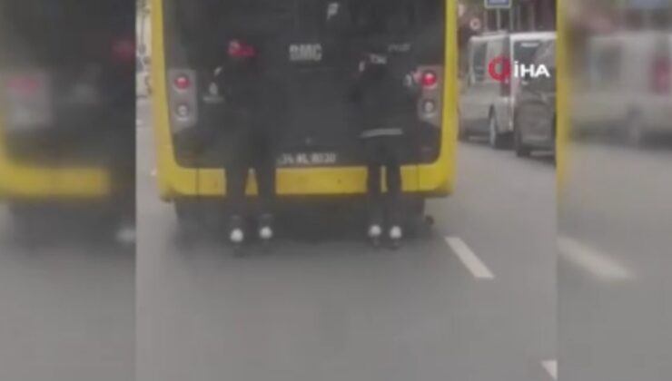 İstanbul’da patenli süren gençlerin tehlikeli yolculuğu