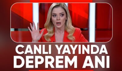 İstanbul’daki büyük deprem anında canlı yayında panik halleri