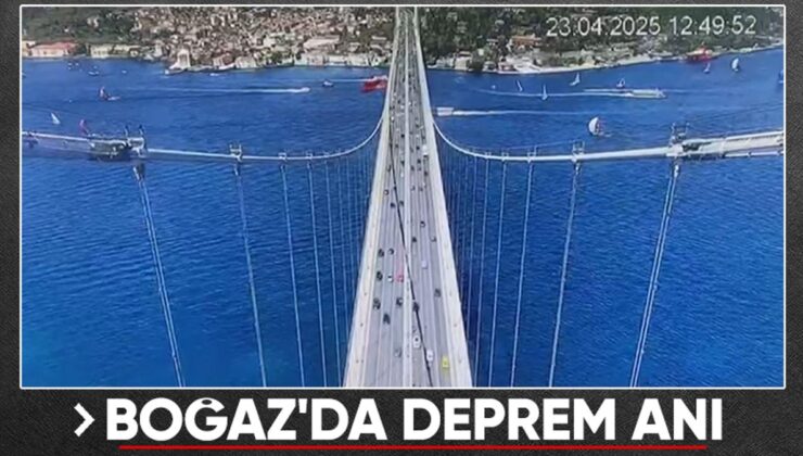 İstanbul’daki deprem 15 Temmuz Şehitler Köprüsü’nün kamerasına yansıdı