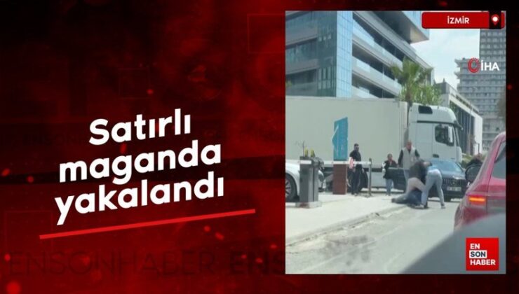 İzmir’de satırlı maganda yakalandı