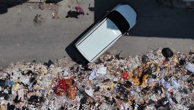 İzmir’deki çöp dağları havadan görüntülendi