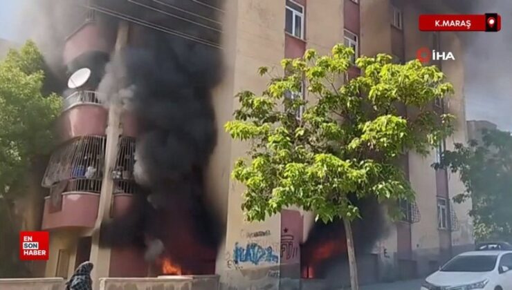 Kahramanmaraş’ta apartman deposundan alevler yükseldi