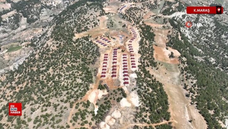 Kahramanmaraş’ta köy evlerinin yapımı sürüyor