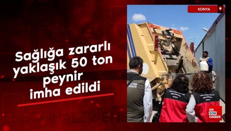 Konya’da sıhhate ziyanlı yaklaşık 50 ton peynir imha edildi
