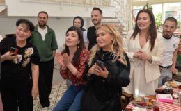 Leyla dizisinin yıldızı Gonca Vuslateri kızı Asya’nın 1. yaş günü için parti verdi