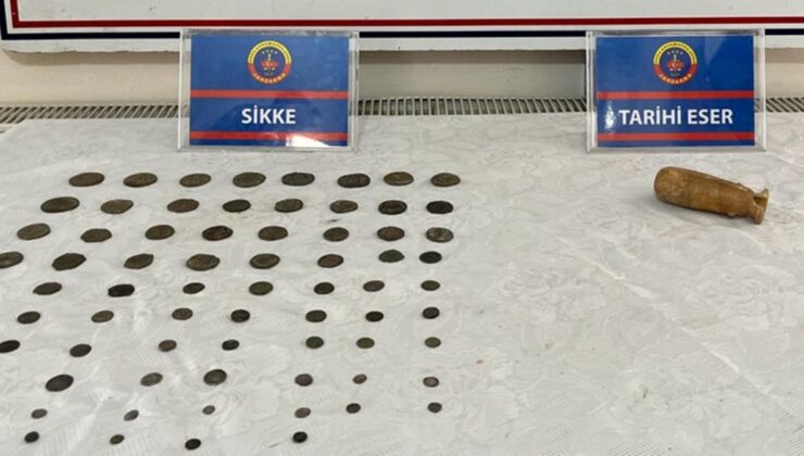 Manisa’da tarihi eser niteliğinde 76 sikke ele geçirildi