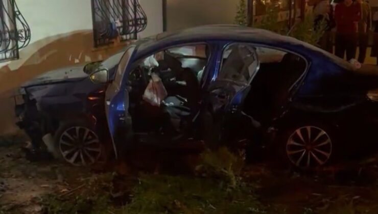 Mersin’de kaza yapan araç bahçeye uçtu: 9 yaralı