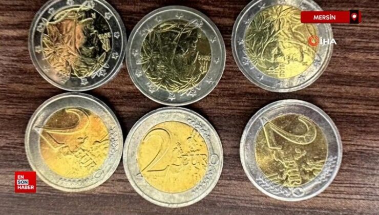 Mersin’de sahte 5 bin adet madeni 2 Euro ele geçirildi