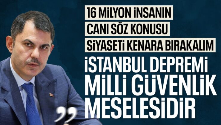 Murat Kurum: İstanbul depremi bir milli güvenlik meselesidir