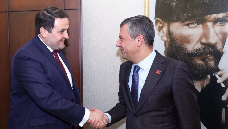 Özgür Özel, Almanya’nın Kuzey Ren Vestfalya Eyaleti Bakanı Liminski ile görüştü