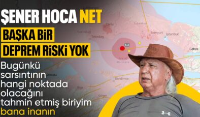 Prof. Dr. Şener Üşümezsoy: Başka bir deprem riski yok