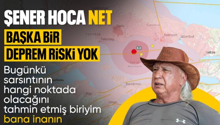 Prof. Dr. Şener Üşümezsoy: Başka bir deprem riski yok