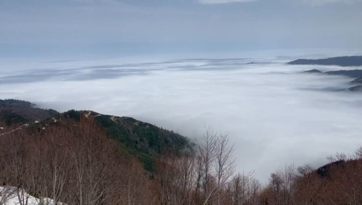 Rize Handüzü Yaylası’nda sis denizi