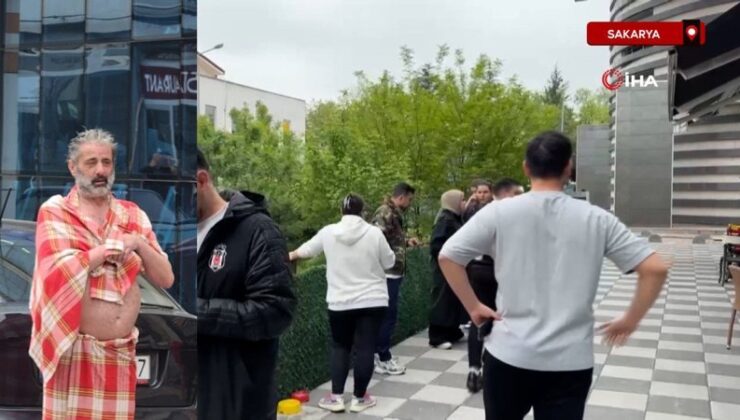 Sakarya’da depreme hamamda yakalandı, sokağa peştamalla çıktı