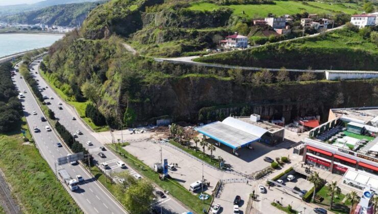 Samsun’da 3 kişinin can verdiği heyelan alanının havadan imgesi