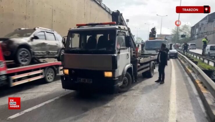 Trabzon’da 25 araç birbirine girdi