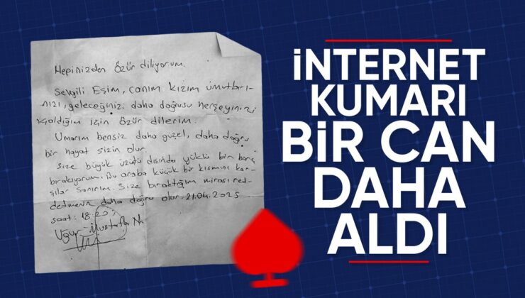 Tüm varlığını sanal kumarda kaybeden adamın ailesine veda mektubu
