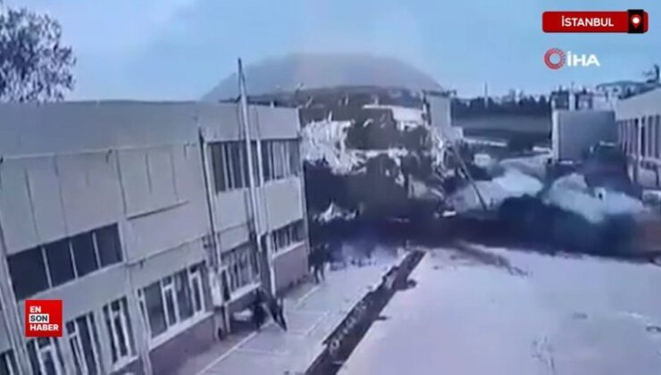 Tuzla’da arıtma tesisinde patlama anı görüntülendi