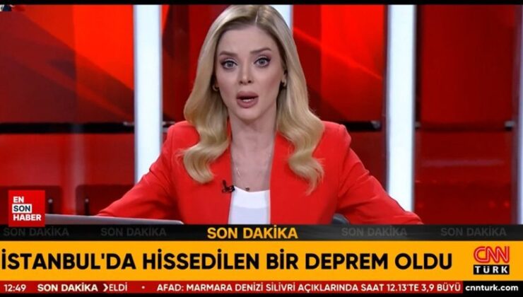 TV ekranlarında korku dolu deprem anları