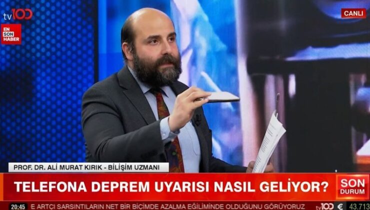 tv100 canlı yayınında açıklandı: Telefona deprem uyarısı nasıl geliyor