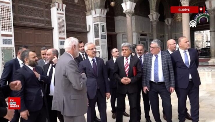 Ulaştırma ve Altyapı Bakanı Uraloğlu, Şam’da Emevi Camisi’ni ziyaret etti