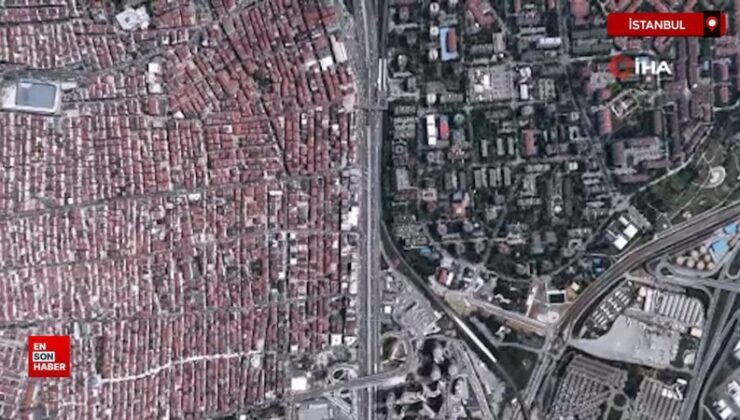 Zelzeleyle gündeme gelen iki farklı İstanbul kentleşmesi havadan görüntülendi