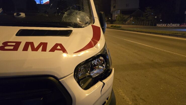 Zonguldak’ta ambulans yayaya çarptı