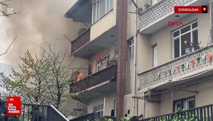 Zonguldak’ta gecekonduda çıkan yangın, yanında bulunan 3 katlı binaya sıçradı