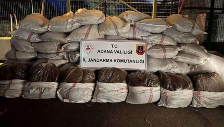 Adana’da 3 tondan fazla kaçak tütün ele geçirildi