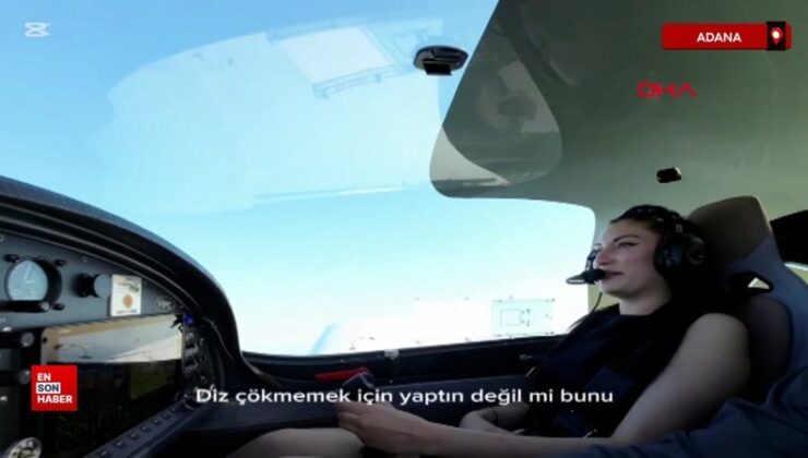 Adana’da gökyüzünde telsizle evlilik teklifi