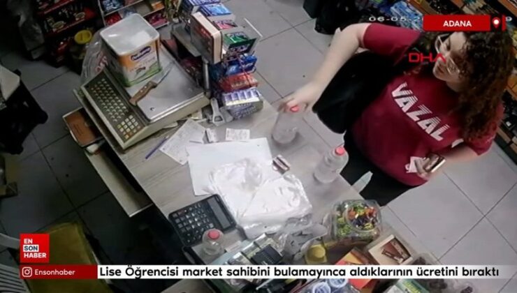 Adana’da market sahibini bulamayınca aldıklarının fiyatını tezgaha bıraktı