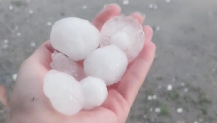 Adana’ya dolu yağdı