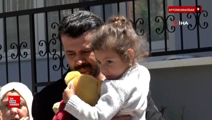Afyonkarahisar’da şehidin 4 yaşındaki kızından babasına duygusal veda