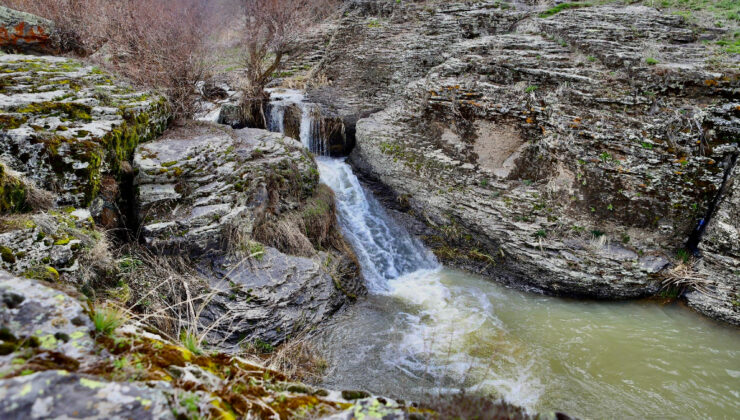 Ağrı Bekiran Şelalesi baharda hoşluğuyla mest ediyor
