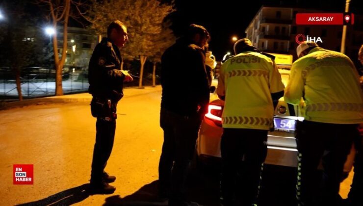 Aksaray’da alkollü yakalanan motosiklet şoförü polise sıkıntı yandı
