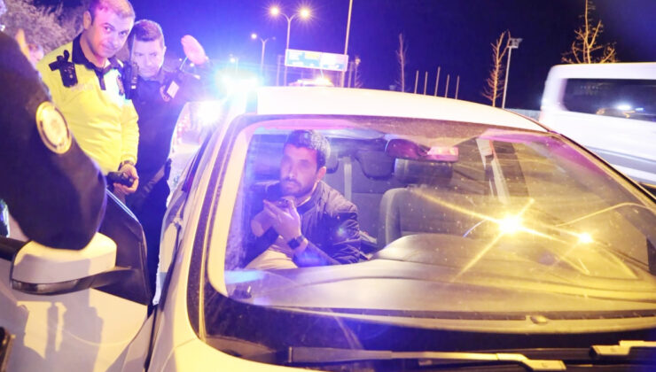 Aksaray’da polisin alkollü şoförle imtihanı