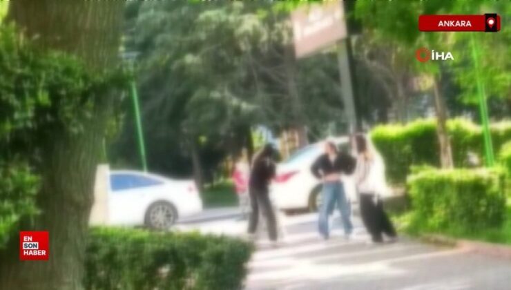 Ankara’da çıkan hengamede 4 kız saç baş birbirine girdi