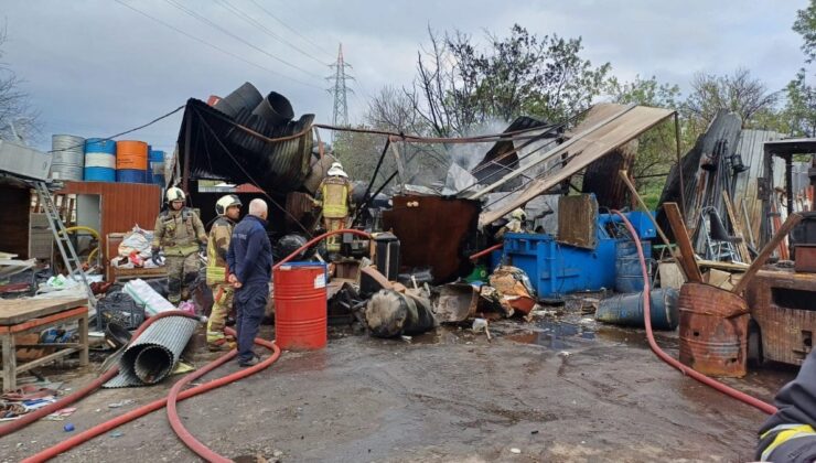 Ankara’da varil patladı: Yangın çıktı