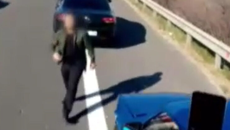 Ankara’da yol verme gerginliği kameraya yansıdı