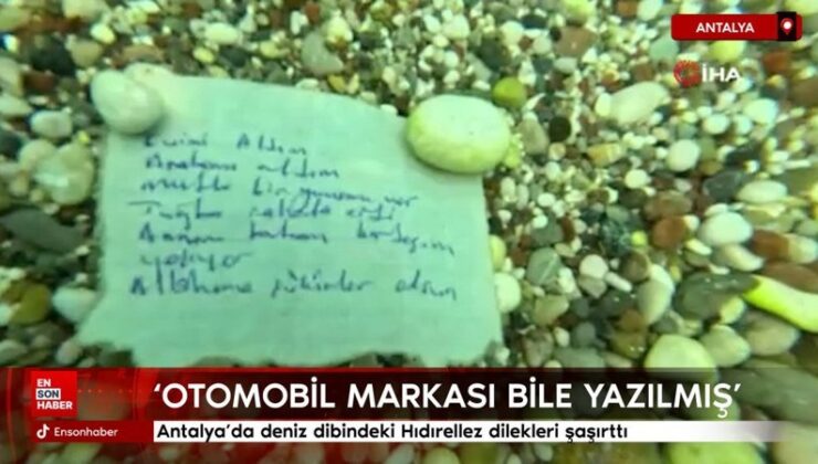 Antalya’da deniz tabanındaki Hıdırellez dilekleri şaşırttı