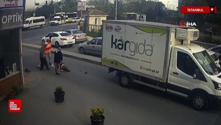 Arnavutköy’de yolun karşısına geçmeye çalışan bayanın üzerinden geçti