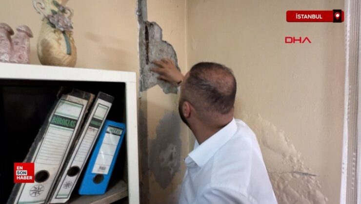 Avcılar’da riskli 4 katlı bina tahliye edilerek mühürlendi