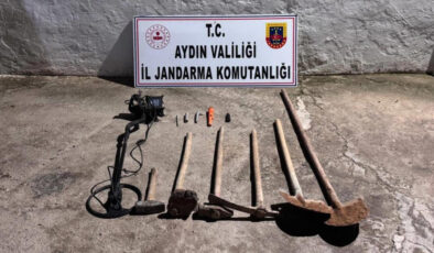 Aydın’da define avcıları suçüstü yakalandı